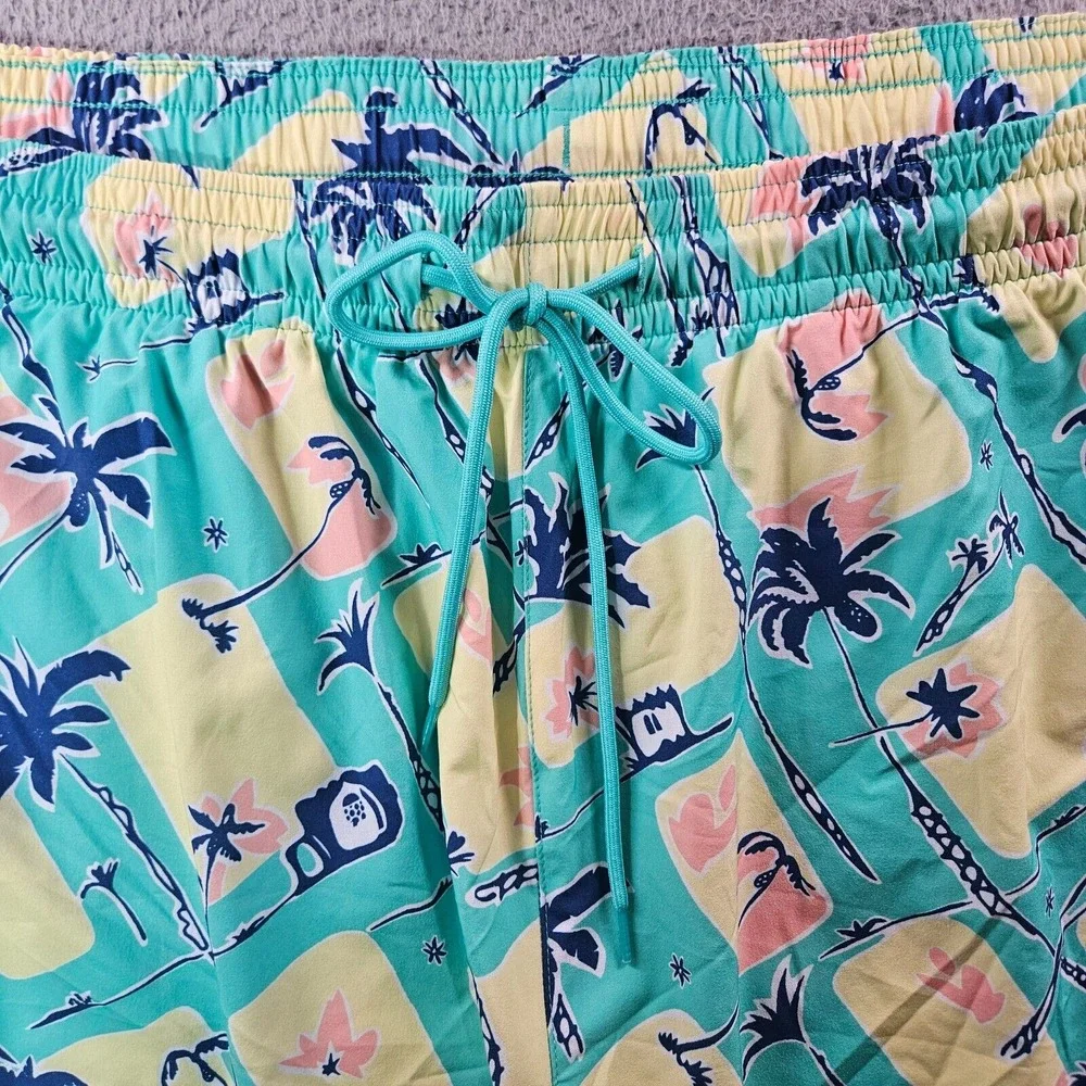 NWT Caribbean Swim Shorts Trunks Men's 4XB Lined‎ Zip Pocket Palm Tree Pineapple